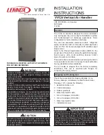 Preview for 1 page of Lennox VRF VVCA Series Installation Instructions Manual