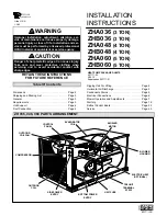 Lennox ZHA036 Installation Instructions Manual preview