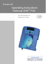 Предварительный просмотр 1 страницы Lenntech Testomat 2000 PO4 Operating Instructions Manual