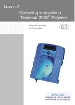 Lenntech Testomat 2000 Polymer Operating Instructions Manual предпросмотр