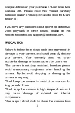 Preview for 2 page of Lenofocus Mini Camera 008 Manual