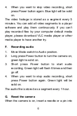 Preview for 7 page of Lenofocus Mini Camera 008 Manual