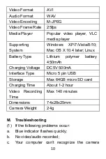 Preview for 11 page of Lenofocus Mini Camera 008 Manual