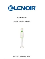 Предварительный просмотр 1 страницы Lenoir LHC80 Instruction Manual