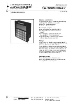 Lenord+Bauer MotionLine LogiPanel GEL 8819 Technical Information preview