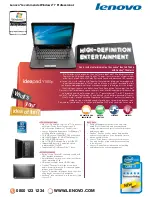 Предварительный просмотр 1 страницы Lenovo 06465UU Technical Specifications