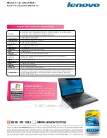 Preview for 2 page of Lenovo 06772GU Technical Specifications