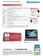 Preview for 2 page of Lenovo 085525U Specifications