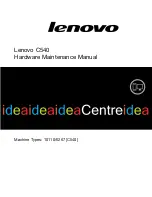 Preview for 1 page of Lenovo 10110/6267 Maintenance Manual