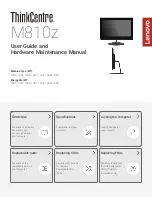 Preview for 1 page of Lenovo 10NX User Manual And Hardware Maintenance Manual