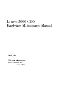 Lenovo 3000 C100 Series Hardware Maintenance Manual preview