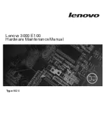 Lenovo 3000 E100 Hardware Maintenance Manual preview