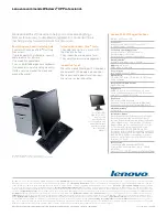 Preview for 2 page of Lenovo 3000 J110 Specifications