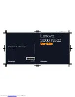 Lenovo 3000 N500 User Manual preview