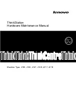 Предварительный просмотр 1 страницы Lenovo 4157 - ThinkStation S20 - 2 GB RAM Hardware Maintenance Manual