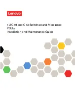 Preview for 1 page of Lenovo 46M4002 Installation And Maintenance Manual