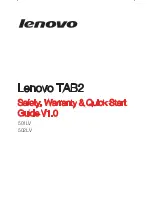 Предварительный просмотр 1 страницы Lenovo 501LV Safety, Warranty & Quick Start