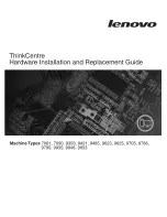 Preview for 1 page of Lenovo 7061 Hardware Installation And Replacement Manual