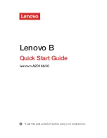 Lenovo A2016b30 Quick Start Manual предпросмотр