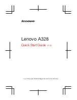 Preview for 1 page of Lenovo A328 Quick Start Manual