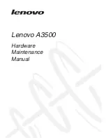 Lenovo A3500 Hardware Maintenance Manual preview