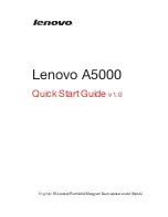 Lenovo A5000 Quick Start Manual предпросмотр