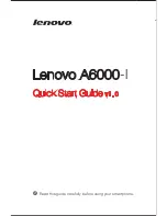 Предварительный просмотр 1 страницы Lenovo A6000-I Quick Start Manual