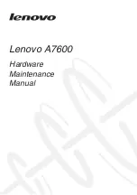 Lenovo a7600 Hardware Maintenance Manual preview