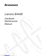 Lenovo B4400 Hardware Maintenance Manual preview