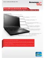 Preview for 1 page of Lenovo B490 Specifications