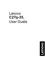 Lenovo C27q-35 User Manual предпросмотр