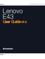 Preview for 1 page of Lenovo E43 User Manual