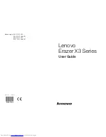 Lenovo Erazer X3 Series User Manual preview