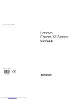 Preview for 1 page of Lenovo Erazer X7 Series User Manual