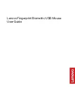 Lenovo Fingerprint User Manual preview