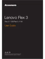 Lenovo Flex 3-1120 User Manual preview