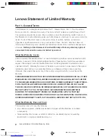 Preview for 3 page of Lenovo H105 Limited Warranty