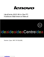 Предварительный просмотр 1 страницы Lenovo IdeaCentre A520 Hardware Maintenance Manual