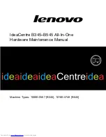 Preview for 1 page of Lenovo IdeaCentre B345 Hardware Maintenance Manual