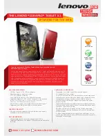 Preview for 1 page of Lenovo IdeaCentre B540 Specifications