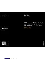 Lenovo IdeaCentre Horizon 27 Series User Manual preview