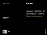 Preview for 1 page of Lenovo IdeaCentre Horizon Safety And Warranty Manual