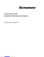 Lenovo IdeaCentre Q180  Guide Hardware Maintenance Manual предпросмотр