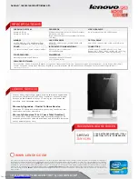 Предварительный просмотр 2 страницы Lenovo IdeaCentre Q190 Series Specifications