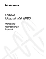 Lenovo ideapad 100-15IBD Hardware Maintenance Manual preview