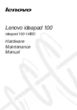 Lenovo ideapad 100 Hardware Maintenance Manual preview