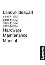 Preview for 1 page of Lenovo ideapad 130S-11IGM Hardware Maintenance Manual