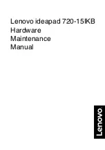 Preview for 1 page of Lenovo Ideapad 720-15IKB Hardware Maintenance Manual