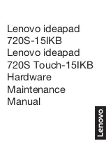 Preview for 1 page of Lenovo ideapad 720S Touch-15IKB Hardware Maintenance Manual