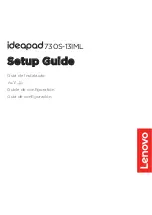 Предварительный просмотр 1 страницы Lenovo ideapad 730S-13IML Setup Manual